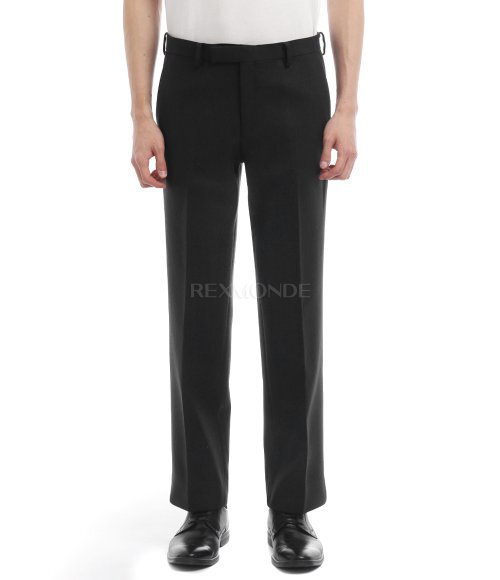 AURALEE]LIGHT MELTON NARROW SLACKS DARK CHARCOAL (A25AP04LM