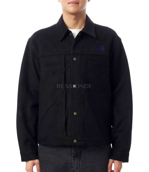 NEEDLES]Penny Jean Jacket Synthetic Suede - Black (RW248) | 렉스몬드