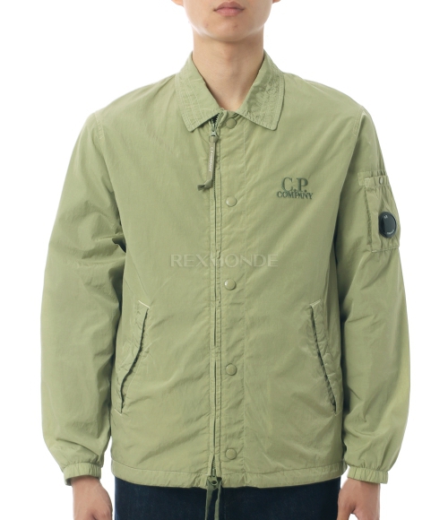 CP COMPANY]Chrome-R Graphic Zipped Overshirt (20CMOS007A 005904D