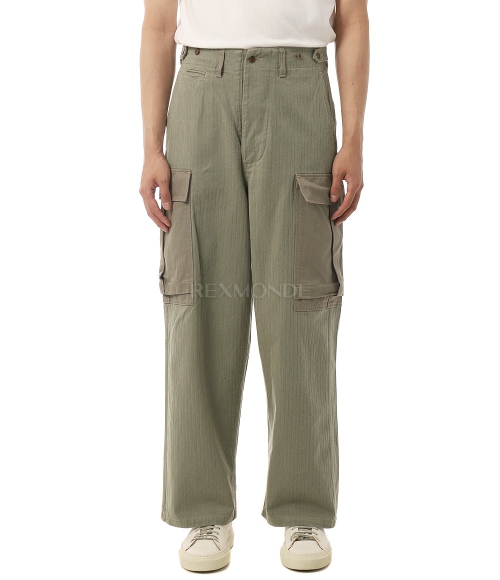 NIGEL CABOURN]40s MONKEY PANT - MIX HERRINGBONE (80520050005 190