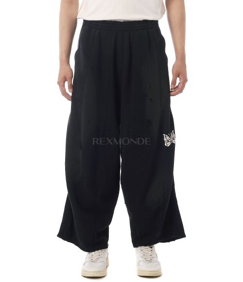 NEEDLES]Deconstructed H.D. Sweat Pant - Black (SX432) | 렉스몬드