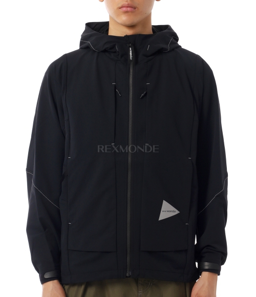AND WANDER]light stretch shell jacket - Black (5746121005-010