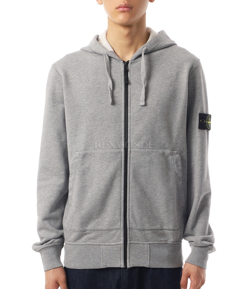 stone  スウェット　L size STONE ISLAND]6100061 Organic Cotton Fleece Zip-up Hooded