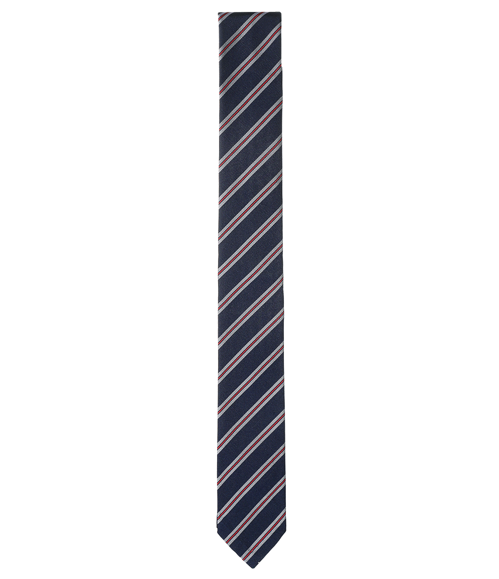 머스트잇(MUSTIT) - (국내매장 정품) THOM BROWNE 22FW 마이크로 헤어라인 스트라이프 자카드 실크 타이 (MNL001A F0043 415)