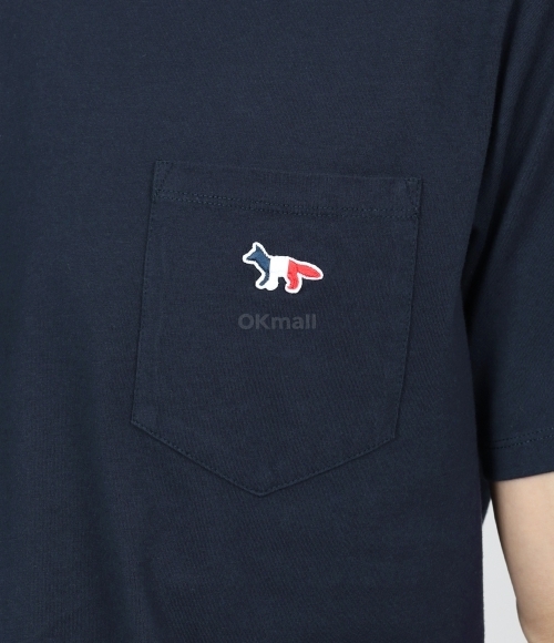 MAISON KITSUNE]TEE-SHIRT TRICOLOR FOX PATCH (FM00120KJ0010
