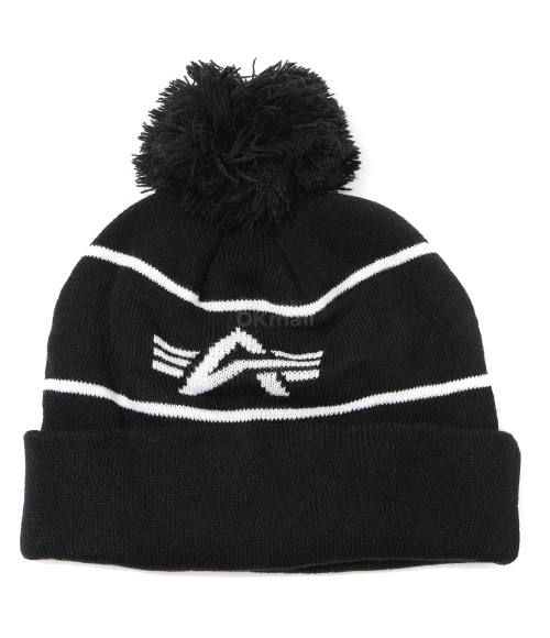 Alpha Industries｜BEANIES (ESSENTIAL POM BEANIE (UHE5250 ALPHA INDUSTRIES Essential Pom Beanie in Black | REVOLVE