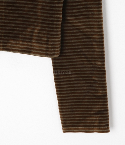 Slim Zip Longsleeve Scoobie Stripe Velour