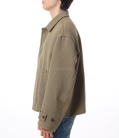 AURALEE]DOUBLE CLOTH HARD TWIST CARSEY BLOUSON KHAKI (A23AB02KW