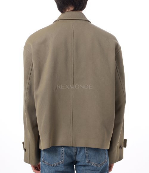 AURALEE]DOUBLE CLOTH HARD TWIST CARSEY BLOUSON KHAKI (A23AB02KW