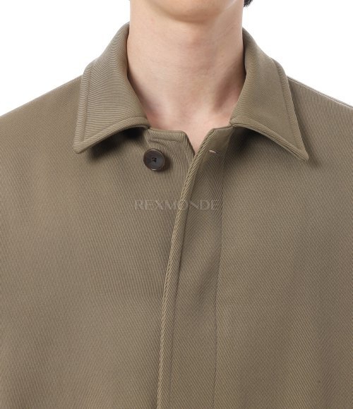 AURALEE]DOUBLE CLOTH HARD TWIST CARSEY BLOUSON KHAKI (A23AB02KW