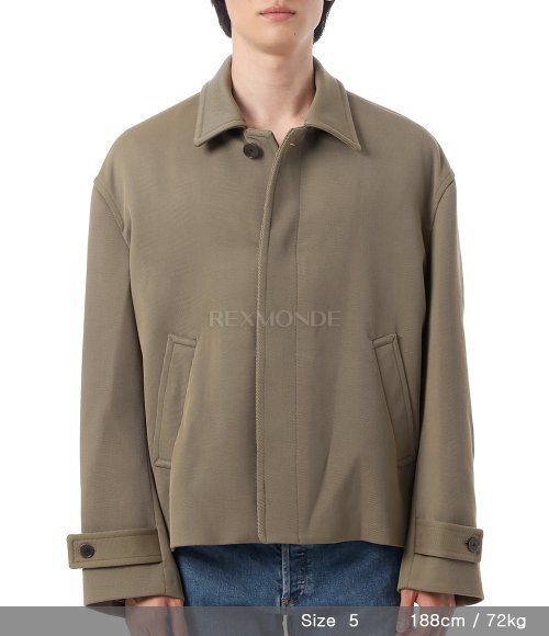 ジャケット・アウター AURALEE 23AW HARD TWIST CARSEY BLOUSON AURALEE]DOUBLE CLOTH HARD TWIST CARSEY BLOUSON KHAKI (A23AB02KW