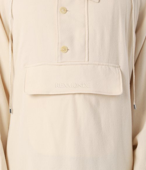 AURALEE]AIRY WOOL VIYELLA P/O ANORAK IVORYWHITE (A23AP01VT