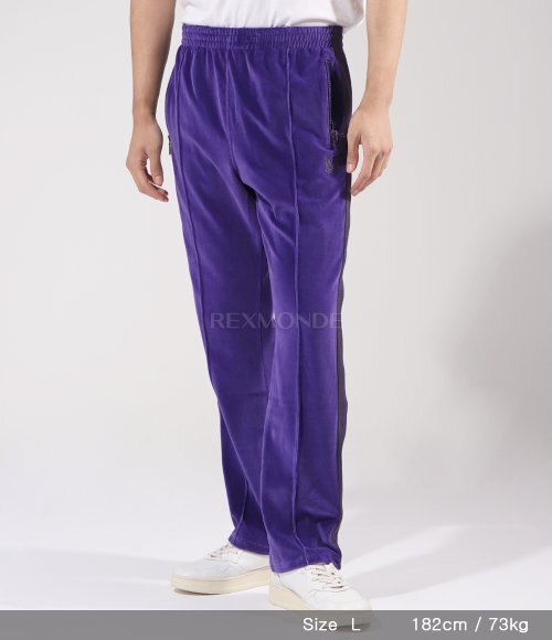 NEEDLES]Narrow Track Pant - C/Pe Velour Purple (NS253) | 렉스몬드