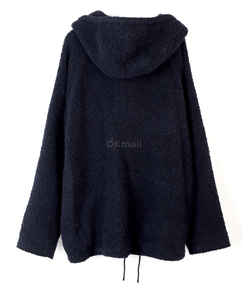 AURALEE]ALPACA WOOL LENO CLOTH P/O PARKA DARK NAVY (A23AP01AK