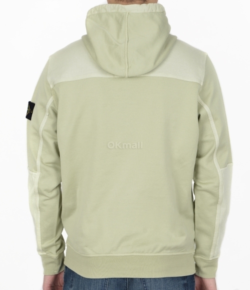 STONE ｜HOOD/ZIP-UP (65777 Mercerized Cotton Fleec Stone Island Garment Dyed Cotton Fleece Full Zip Hood Black