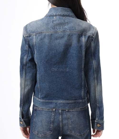 Golden ｜DENIM JACKETS (GWP00846 P000621 50100) Men's denim jacket with medium wash