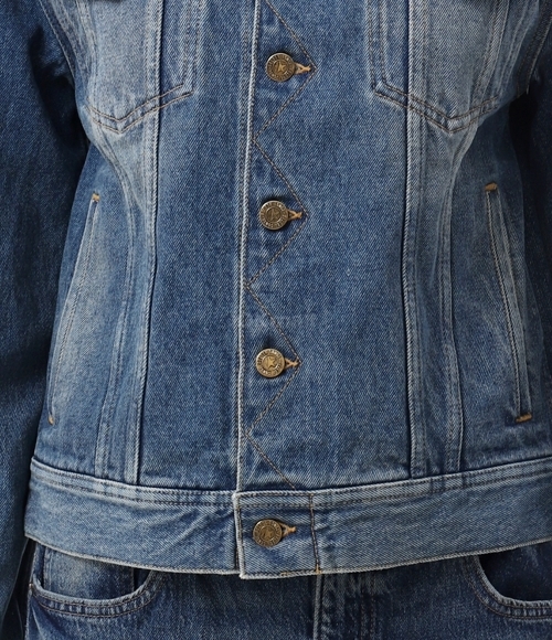 Golden ｜DENIM JACKETS (GWP00846 P000621 50100) Men's denim jacket with medium wash