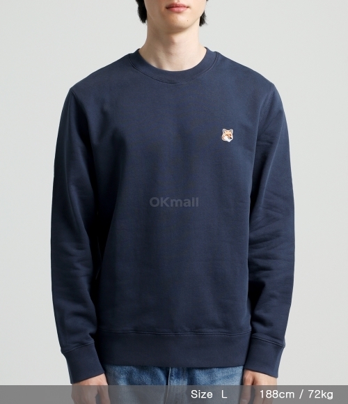MAISON KITSUNE]FOXHEAD PATCH REGULAR SWEATSHIRT (LM00301KM0001