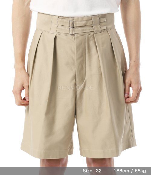 パンツ KAPTAIN SUNSHINE Gurkha Shorts ks24spt21 KAPTAIN SUNSHINE]Gurkha Shorts (KS24SPT21 - KHAKI) | 렉스몬드