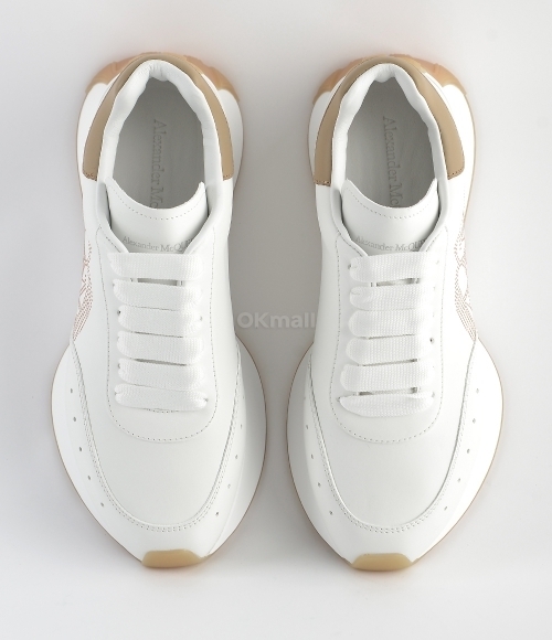 ALEXANDER MCQUEEN｜SNEAKERS (781503 WIDNI 8750) WMNS) Alexander McQueen Sprint Runner Sneakers 'Tan White
