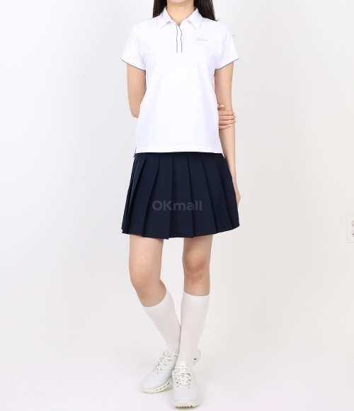 [Titleist]WMS Line Ribbed Pique Shirt (TLPWS501J-WT) | 오케이몰 [Titleist]WMS Line Ribbed Pique Shirt (TLPWS501J-WT)  | 오케이몰