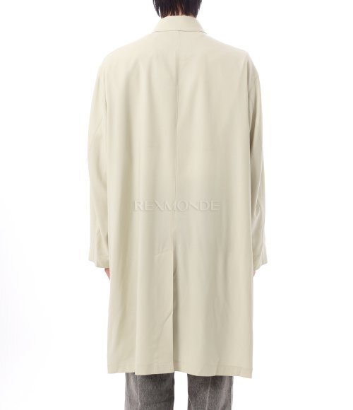 AURALEE]HARD TWIST WOOL TWILL SOUTIEN COLLAR COAT IVORY (A24SC01WG
