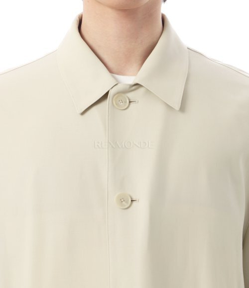 AURALEE]HARD TWIST WOOL TWILL SOUTIEN COLLAR COAT IVORY (A24SC01WG