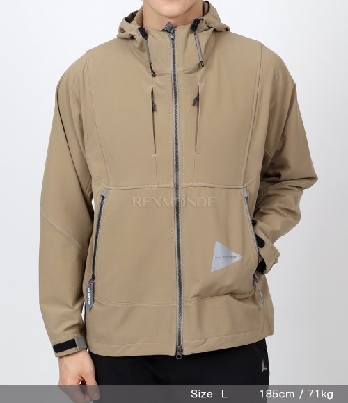 AND WANDER]Light Stretch Shell Jacket - Beige (5744121105-040