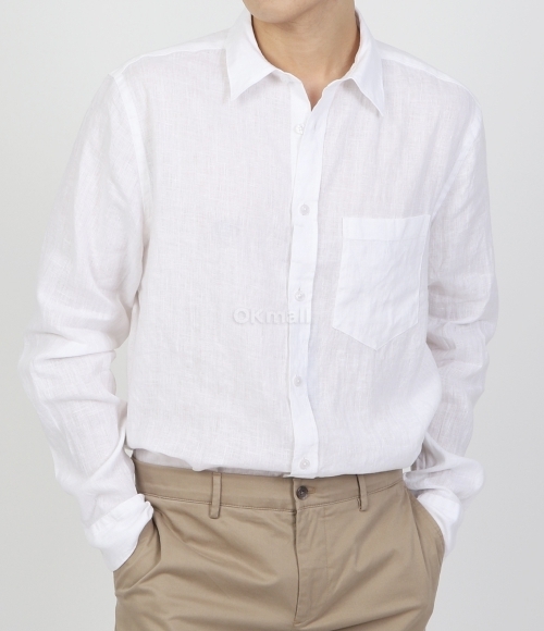 [J.LINDEBERG]REG LS CLEAN LINEN SHIRT (FMST10239-0000) | 오케이몰 [J.LINDEBERG]REG LS CLEAN LINEN SHIRT (FMST10239-0000)... 