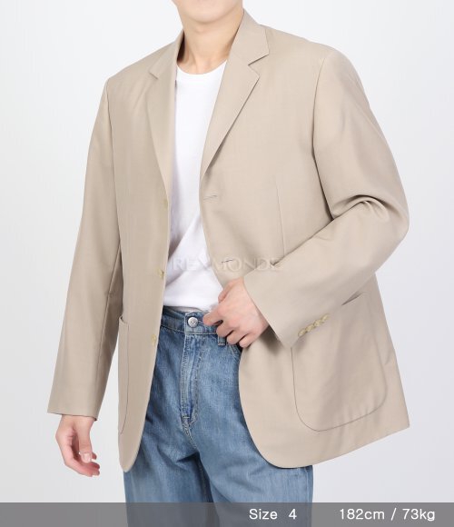 AURALEE]TROPICAL WOOL KID MOHAIR JACKET GRAY BEIGE (A24SJ01WM