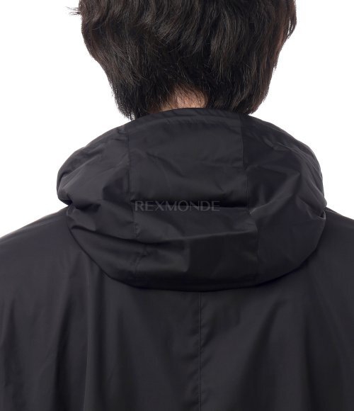 AURALEE]HARD TWIST POLYESTER SATIN LAMINATE ZIP BLOUSON BLACK