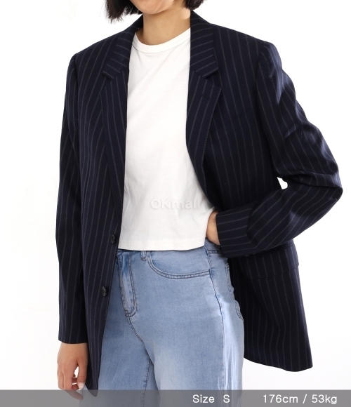 CELINE｜BLAZERS ( JACKET IN STRIPED WOOL (2V18T547O 2V18T547O-07CG_1_SS24_P2_W.jpg