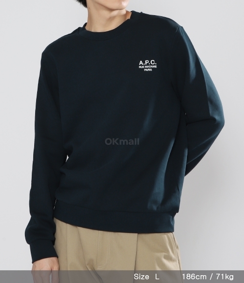 A.P.C｜ (SWEAT STANDARD RUE MADAME (COHBV M27913 TIQ)) Standard Rue Madame Unisex sweatshirt | Organic napped