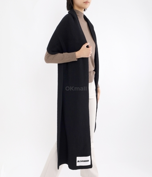 JIL SANDER｜MUFFLERS (Wool Scarf (J47ZZ0125 J14737 001)) JIL SANDER]Wool Scarf (J47ZZ0125 J14737 001) | 오케이몰