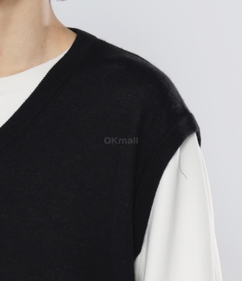 AURALEE]Super Fine Cashmere Silk Knit Vest Top Black