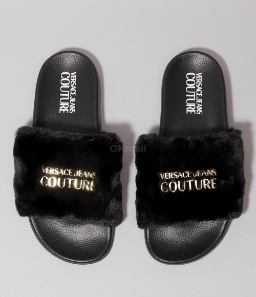 VERSACE]LOGO FUR SLIDES (77VA3SQ4 ZS359 899) | 오케이몰