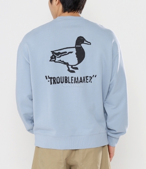 CARHARTT WIP｜ (STAMP SWEAT (I033620 13G06)) Oversized Stamp Sweatshirt Misty Blue | Carhartt WIP | EQVVS