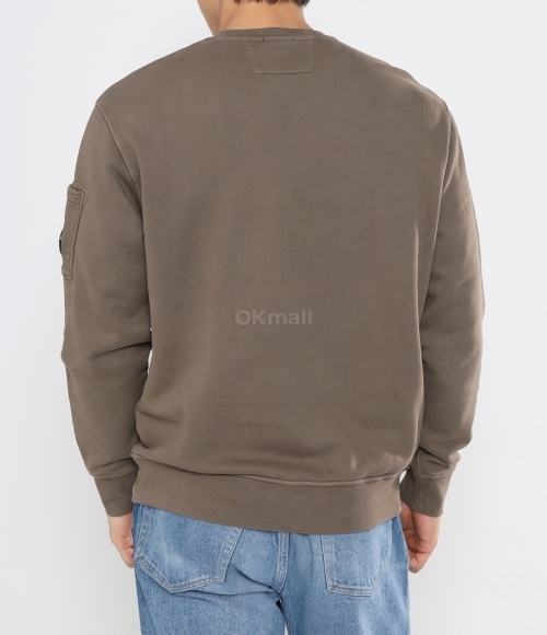 CP COMPANY｜SWEATSHIRTS (17CMSS060B 006372R 359) CP Company Men's Diagonal Raised Fleece Zip Sweatshirt Beige