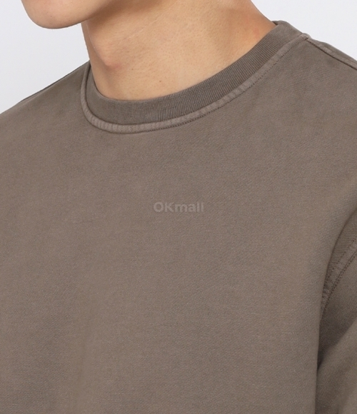 CP COMPANY]Brushed Emerized Diagonal Fleece Crew Neck