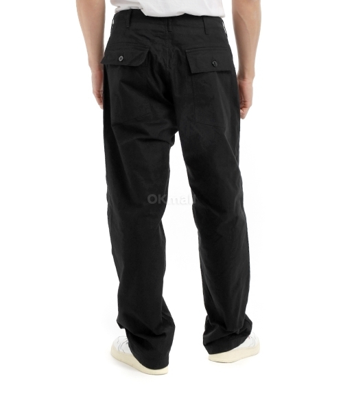 Engineered Garments]Fatigue Pant A - Black Cotton Brushed HB