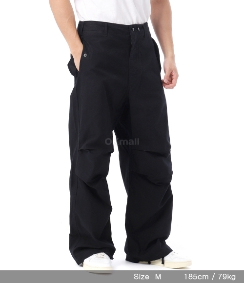 Engineered Garments]Over Pant A - Black Cotton Brushed HB