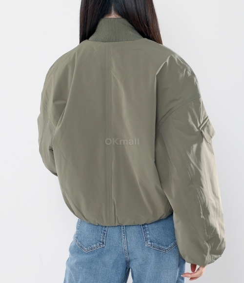 GANNI]Twill Oversized Short Bomber Jacket (F9282 861) | 오케이몰