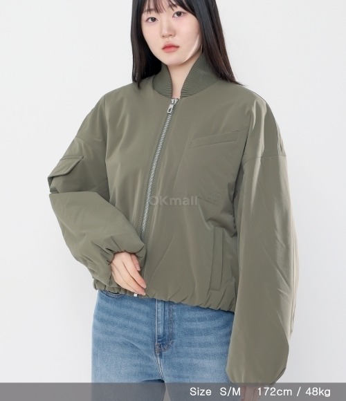 GANNI｜ (Twill Oversized Short Bomber Jacket (F9282 861) Black Black Twill Oversized Short Bomber Jacket | GANNI US