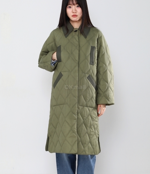 GANNI｜JACKETS (LONG QUILT JACKET (F9206 861)) GANNI｜JACKETS (LONG QUILT JACKET (F9206 861)) Kalamata