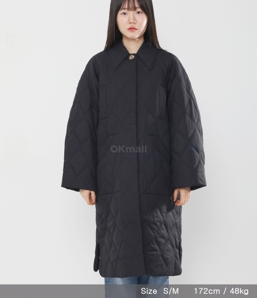 GANNI｜JACKETS (LONG QUILT JACKET (F9624 099)) GANNI]LONG QUILT JACKET (F9624 099) | 오케이몰