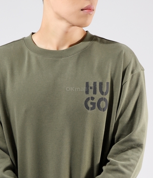 HUGO BOSS｜ (Spray Logo Sweatshirt (50520462-405)) Hugo Spray Logo Full-Zip Hoodie – DTLR