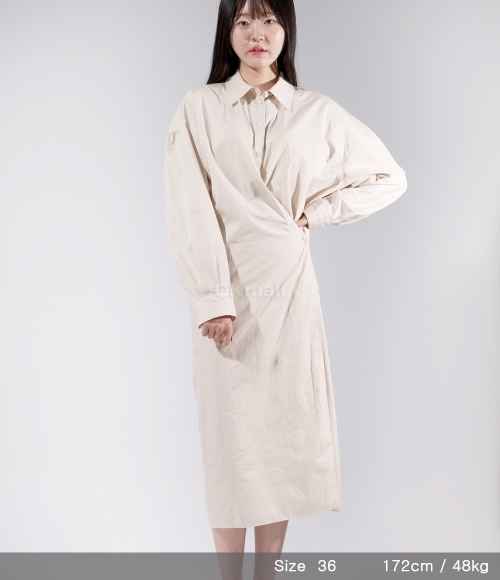 Lemaire｜DRESSES (Straight Collar Twisted Dress (DR1092 Lemaire Dark Espresso Twisted Collared Dress dr1092