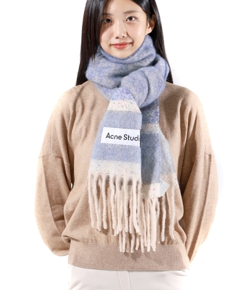 Acne Studios]Fringed Logo Scarf (CA0344 AAL) | 오케이몰
