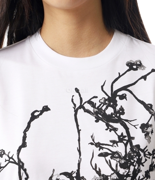ALEXANDER MCQUEEN｜ (797820 QZAM6 0900) ALEXANDER MCQUEEN]블라썸 스컬 오버사이즈 티셔츠 (797820