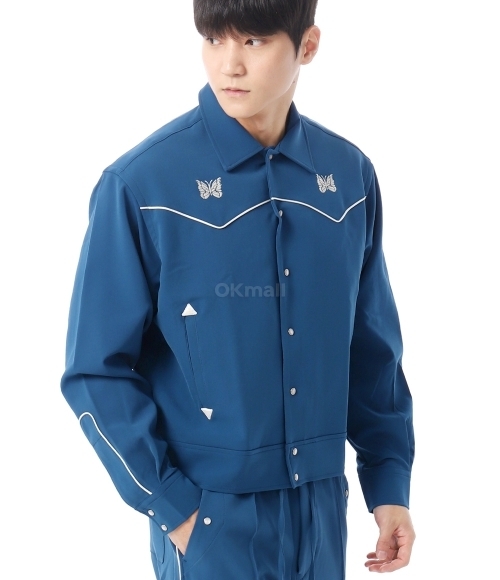 正規品 Needles cowboy jacket blue purple 正規品 Needles cowboy jacket blue purple Needles PIPING